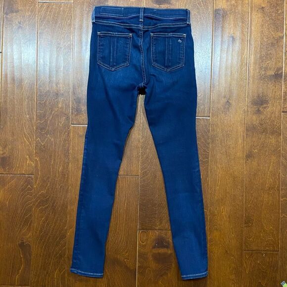 Rag & Bone Bedford Skinny Fit Dark Denim Cotton Blend Jeans Women's Size 26 x 30 - Picture 4 of 11